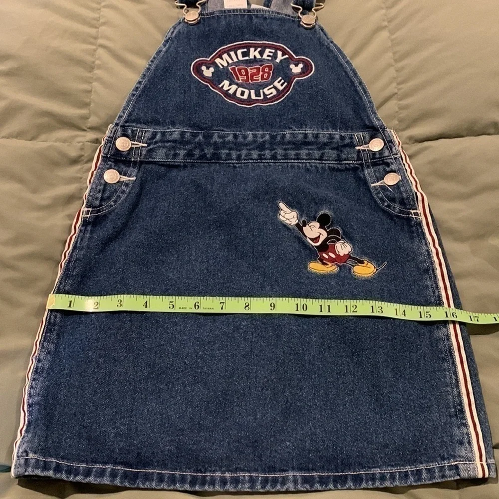 Disney&Co. Girls Mickey Mouse Jean Jumper. Size M 10-12. Side button-Super Cute!